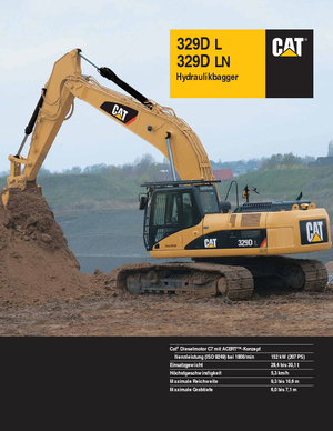 Excavatrice sur chenilles Caterpillar 329D LN