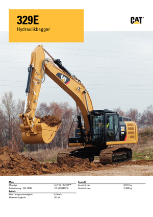 Excavatrice sur chenilles Caterpillar 329E LN