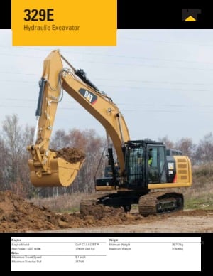Excavatrice sur chenilles Caterpillar 329E