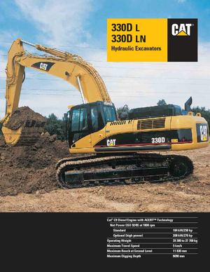 Excavatrice sur chenilles Caterpillar 330D LN