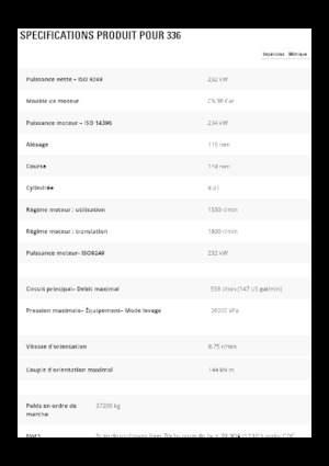 Excavatrice sur chenilles Caterpillar 336