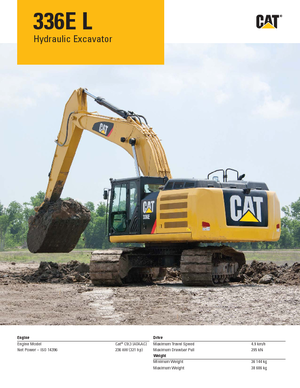 Excavatrice sur chenilles Caterpillar 336E LN