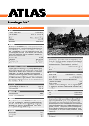 Excavatrice sur chenilles Atlas 340 LC