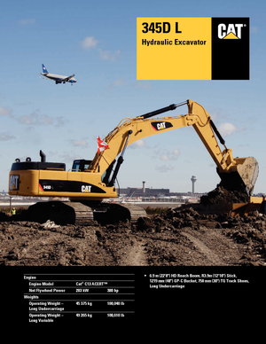 Excavatrice sur chenilles Caterpillar 345D L