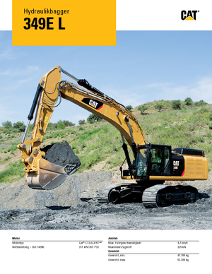 Excavatrice sur chenilles Caterpillar 349E L