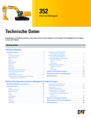 Excavatrice sur chenilles Caterpillar 352