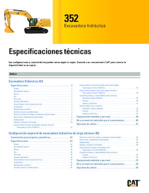 Excavatrice sur chenilles Caterpillar 352