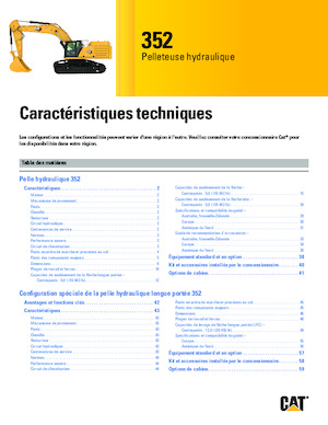 Excavatrice sur chenilles Caterpillar 352