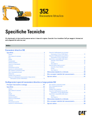 Excavatrice sur chenilles Caterpillar 352