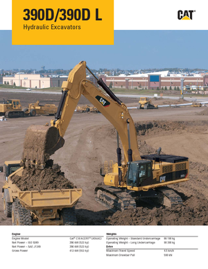 Excavatrice sur chenilles Caterpillar 390D L