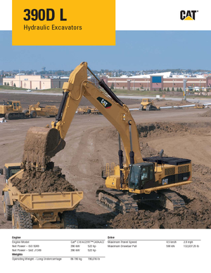 Excavatrice sur chenilles Caterpillar 390D L
