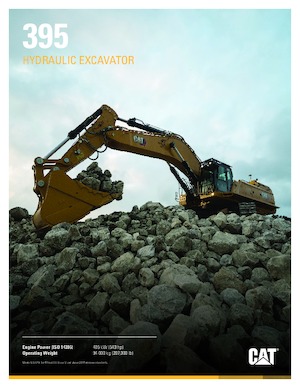 Excavatrice sur chenilles Caterpillar 395