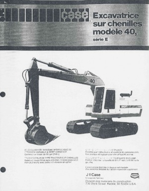 Excavatrice sur chenilles Case 40E