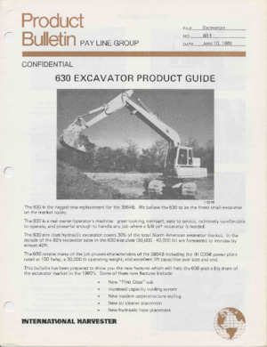 Excavatrice sur chenilles International Harvester 630