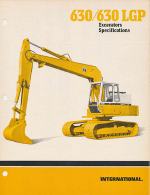 Excavatrice sur chenilles International Harvester 630
