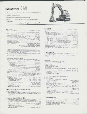 Excavatrice sur chenilles International Harvester 640