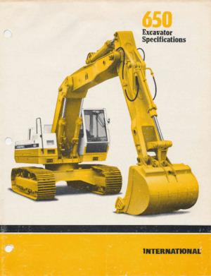 Excavatrice sur chenilles International Harvester 650