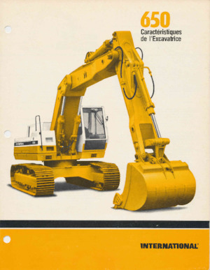 Excavatrice sur chenilles International Harvester 650