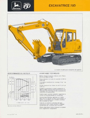 Excavatrice sur chenilles John Deere Construction 70D