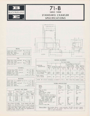 Excavatrice sur chenilles Bucyrus 71-B