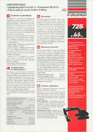 Excavatrice sur chenilles Furukawa 725 LS-tronic