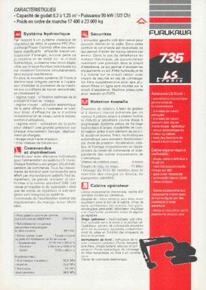 Excavatrice sur chenilles Furukawa 735 LS-tronic