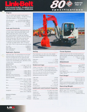Excavatrice sur chenilles Link-Belt 80 Spin Ace