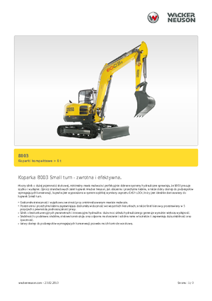 Excavatrice sur chenilles Neuson 8003