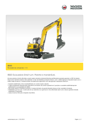 Excavatrice sur chenilles Neuson 8003