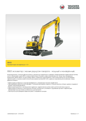 Excavatrice sur chenilles Neuson 8003