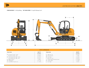 Excavatrice sur chenilles JCB 8065 RTS