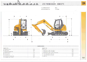 Excavatrice sur chenilles JCB 8080