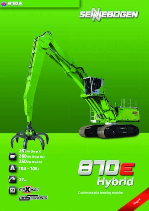 Manipulateurs de matériaux Sennebogen 870R E Hybrid 