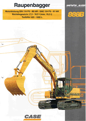 Excavatrice sur chenilles Case Poclain 888 B CK