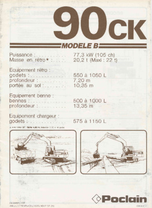 Manipulateurs de matériaux Case Poclain 90CK