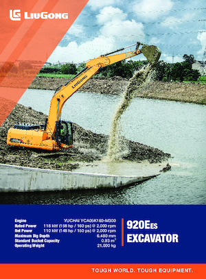 Excavatrice sur chenilles Liugong 920EES
