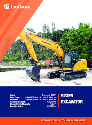 Excavatrice sur chenilles Liugong 923FN