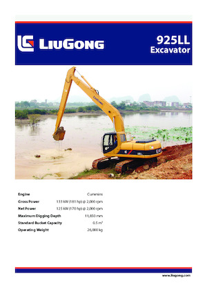 Excavatrice sur chenilles Liugong 925LL