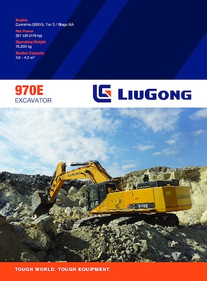 Excavatrice sur chenilles Liugong 970E