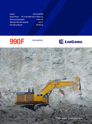 Excavatrice sur chenilles Liugong 990F
