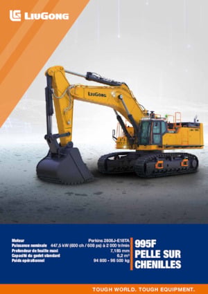 Excavatrice sur chenilles Liugong 995F