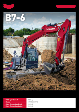 Excavatrice sur chenilles Yanmar B7-6 