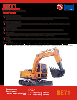Excavatrice sur chenilles Beml BE71