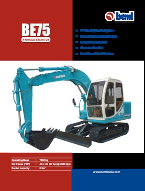 Excavatrice sur chenilles Beml BE75