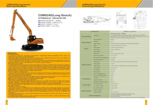Excavatrice sur chenilles Lonking CDM6240