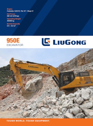 Excavatrice sur chenilles Liugong 950E