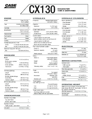 Excavatrice sur chenilles Case CX 130