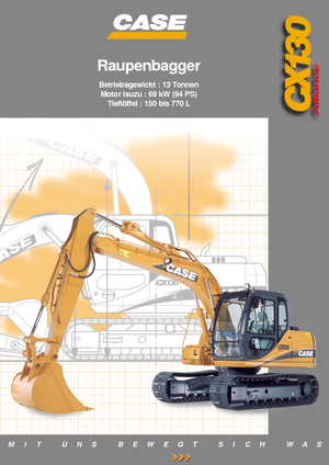 Excavatrice sur chenilles Case CX 130