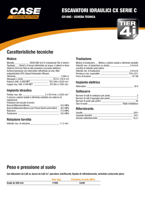 Excavatrice sur chenilles Case CX 160 C