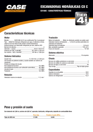 Excavatrice sur chenilles Case CX 160 C